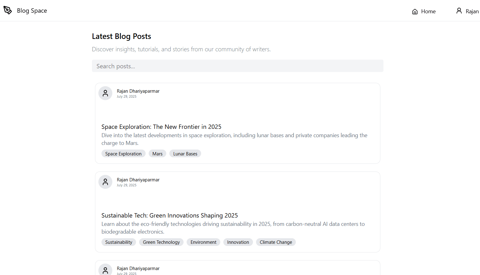 Blogging Platform