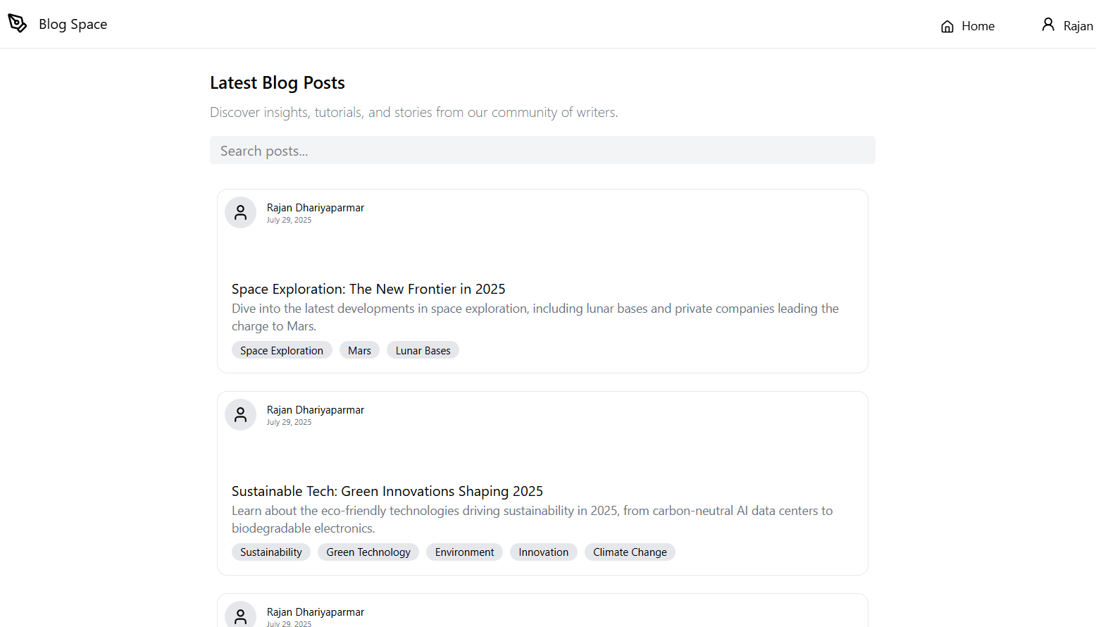 Blogging Platform