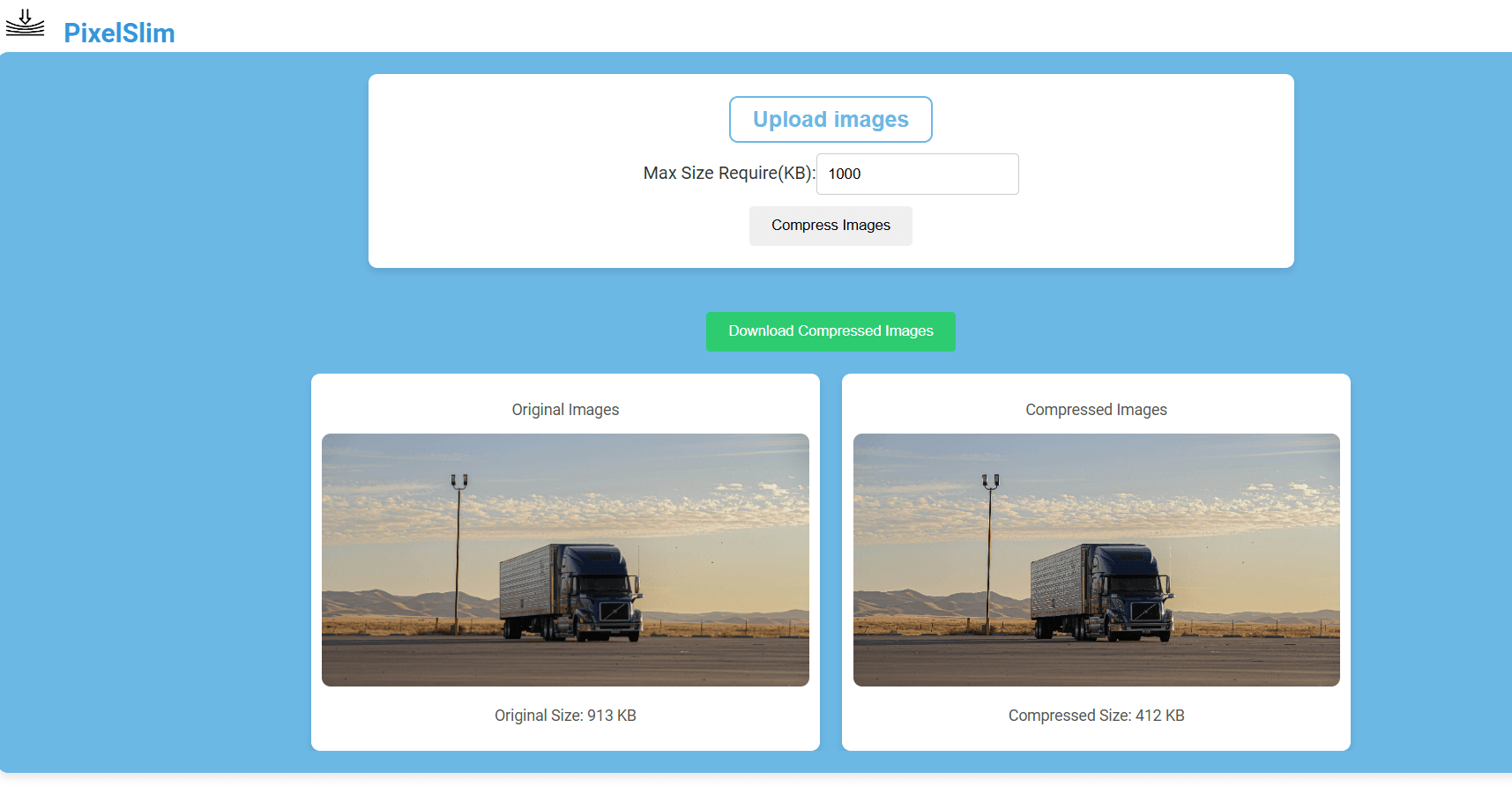 Pixelslim — Image Compression